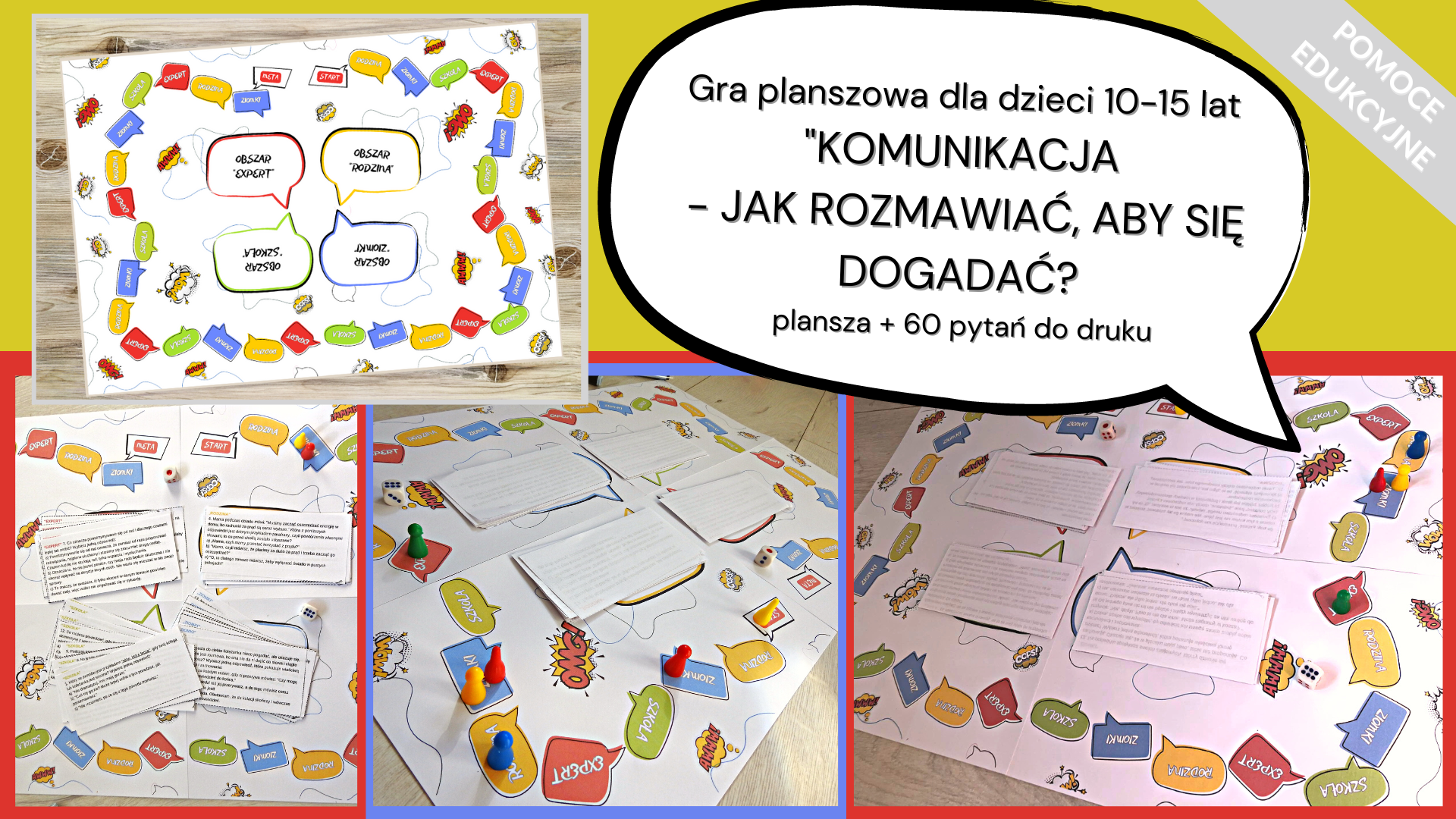Gra edukacyjna „Komunikacja - jak rozmawiać, żeby się dogadać?" dla 10–15 latków