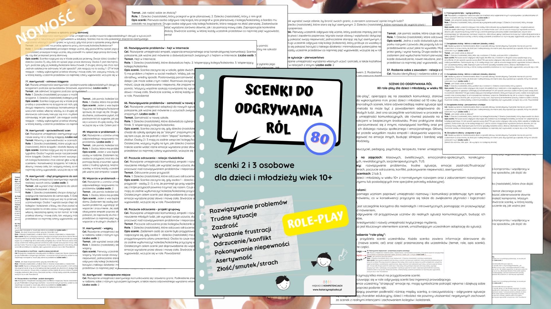 odgrywanie ról  Scenki do odgrywania ról. 80 role-play dla dzieci i młodzieży w wieku 10+. E-book