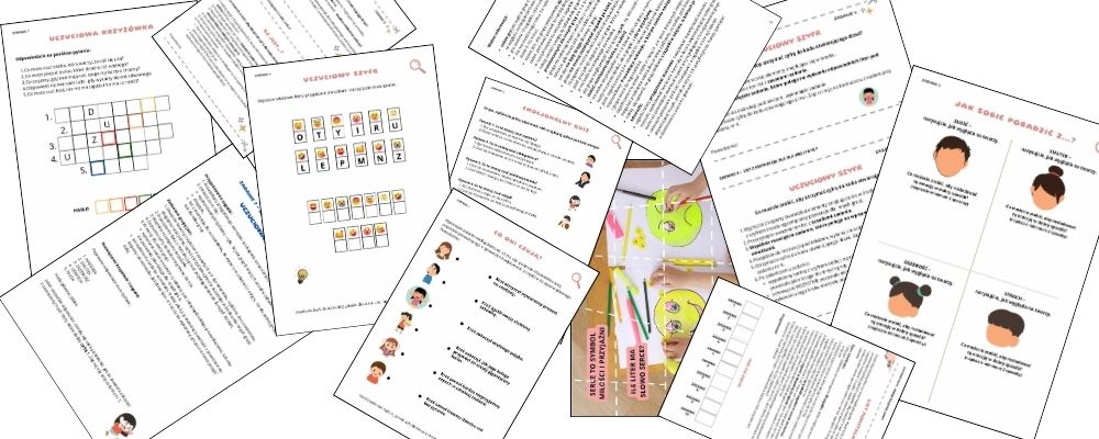 Escape room. Emocje i uczucia. Gra zagadkowa dla dzieci 6-9 lat www.katarzynapluska.pl przykładowe strony escape room dla dziec