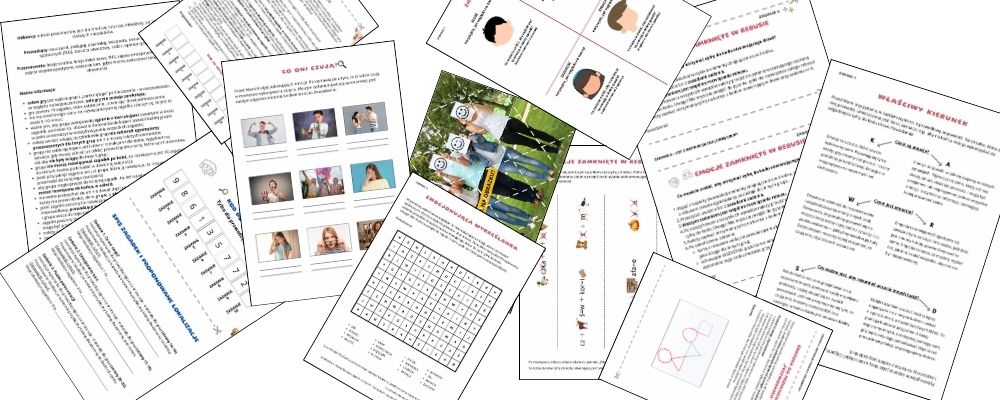 Escape room. Emocje i uczucia. Gra zagadkowa dla młodzieży młodszej i starszej www.katarzynapluska.pl przykładowe strony escape room dla młodzieży